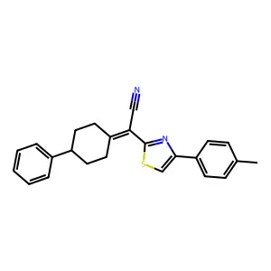 2-[4-(4-Methylphenyl)-1,3-thiazol-2-yl]-2-(4-phenylcyclohexylidene)acetonitrile structure