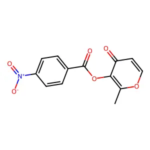 2-methyl-4-oxo-4H-pyran-3-yl 4-nitrobenzoate structure