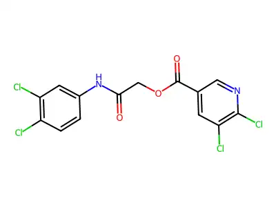 [(3,4-Dichlorophenyl)carbamoyl]methyl 5,6-dichloropyridine-3-carboxylate structure