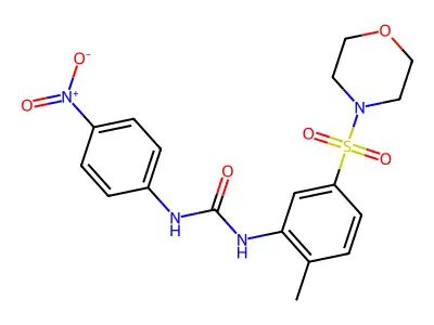 1-(2-Methyl-5-morpholin-4-ylsulfonylphenyl)-3-(4-nitrophenyl)urea structure