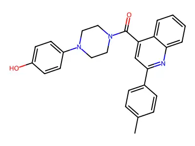 [4-(4-Hydroxyphenyl)piperazin-1-yl]-[2-(4-methylphenyl)quinolin-4-yl]methanone structure