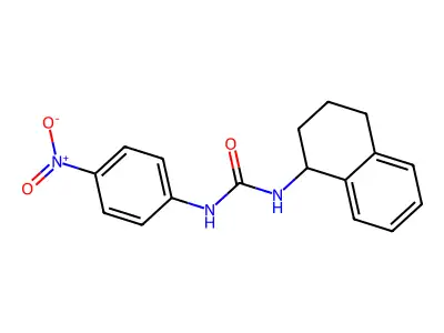 1-(4-Nitrophenyl)-3-(1,2,3,4-tetrahydronaphthalen-1-yl)urea structure