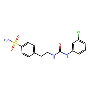 4-(2-{[(3-Chlorophenyl)carbamoyl]amino}ethyl)benzenesulfonamide structure