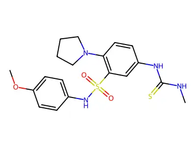 1-[3-[(4-Methoxyphenyl)sulfamoyl]-4-pyrrolidin-1-ylphenyl]-3-methylthiourea structure