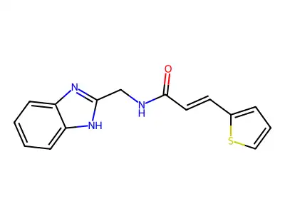 (E)-N-((1H-benzo[d]imidazol-2-yl)methyl)-3-(thiophen-2-yl)acrylamide structure