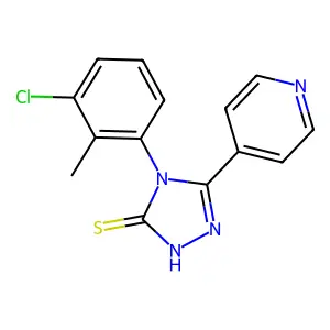 4-(3-Chloro-2-methyl-phenyl)-5-pyridin-4-yl-4H-[1,2,4]triazole-3-thiol structure