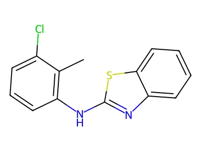 N-(3-chloro-2-methylphenyl)-1,3-benzothiazol-2-amine structure