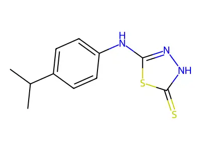 5-{[4-(Propan-2-yl)phenyl]amino}-1,3,4-thiadiazole-2-thiol structure