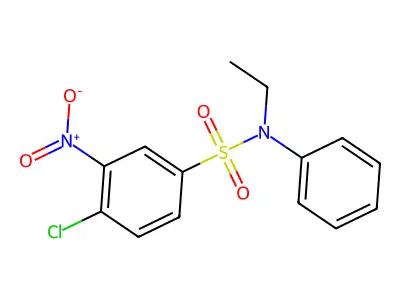 4-chloro-N-ethyl-3-nitro-N-phenylbenzene-1-sulfonamide structure