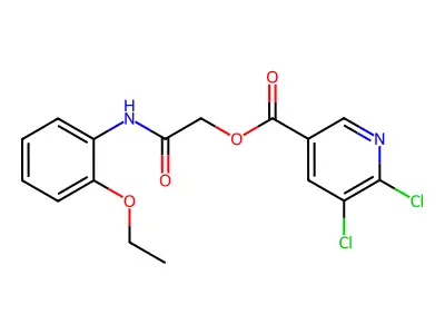 [(2-Ethoxyphenyl)carbamoyl]methyl 5,6-dichloropyridine-3-carboxylate structure