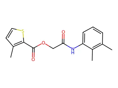 2-((2,3-Dimethylphenyl)amino)-2-oxoethyl 3-methylthiophene-2-carboxylate structure