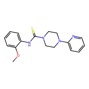 N-(2-methoxyphenyl)-4-(pyridin-2-yl)piperazine-1-carbothioamide structure