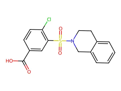 4-Chloro-3-(1,2,3,4-tetrahydroisoquinoline-2-sulfonyl)benzoic acid structure