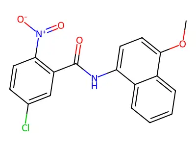 5-chloro-N-(4-methoxynaphthalen-1-yl)-2-nitrobenzamide structure