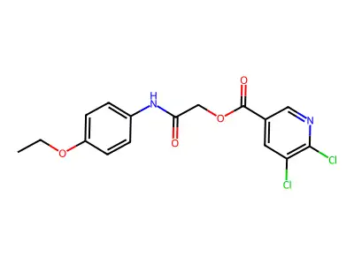 [(4-Ethoxyphenyl)carbamoyl]methyl 5,6-dichloropyridine-3-carboxylate structure