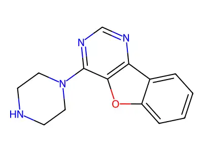 4-(Piperazin-1-yl)benzofuro[3,2-d]pyrimidine structure