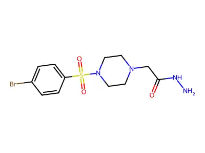 2-[4-(4-Bromobenzenesulfonyl)piperazin-1-yl]acetohydrazide structure