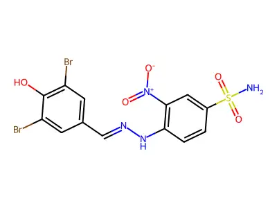 CAS 380339-64-0 - C13H10Br2N4O5S structure