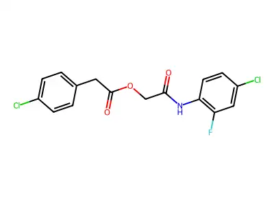 [(4-Chloro-2-fluorophenyl)carbamoyl]methyl 2-(4-chlorophenyl)acetate structure