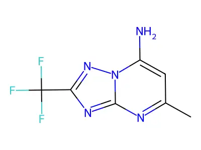 5-Methyl-2-(trifluoromethyl)-[1,2,4]triazolo[1,5-a]pyrimidin-7-amine structure