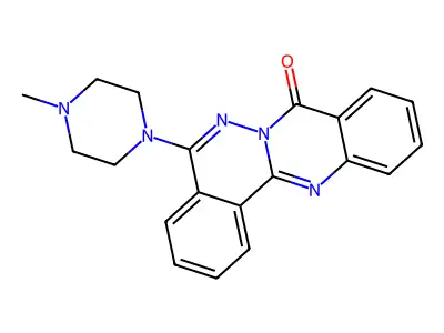 5-(4-methylpiperazin-1-yl)-8H-phthalazino[1,2-b]quinazolin-8-one structure