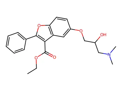 Ethyl 5-[3-(dimethylamino)-2-hydroxypropoxy]-2-phenyl-1-benzofuran-3-carboxylate structure