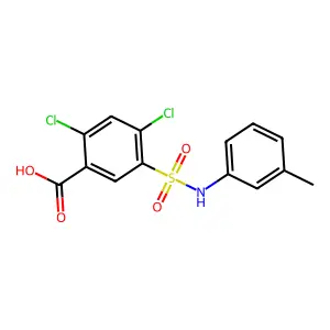 2,4-dichloro-5-[(3-methylphenyl)sulfamoyl]benzoic Acid structure