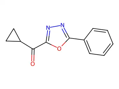 Cyclopropyl(5-phenyl-1,3,4-oxadiazol-2-yl)methanone structure