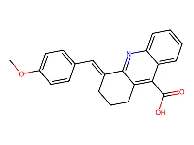 4-[(4-Methoxyphenyl)methylidene]-1,2,3,4-tetrahydroacridine-9-carboxylic acid structure