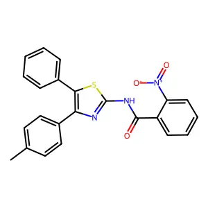 N-[4-(4-methylphenyl)-5-phenyl-1,3-thiazol-2-yl]-2-nitrobenzamide structure