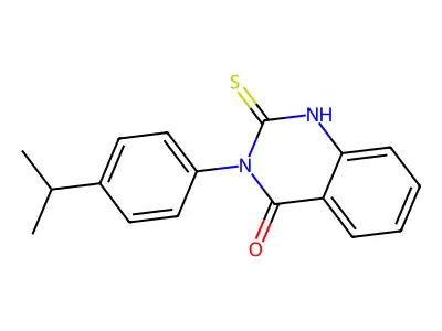 3-[4-(Propan-2-yl)phenyl]-2-sulfanyl-3,4-dihydroquinazolin-4-one structure