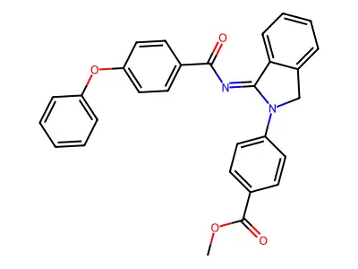 Methyl 4-[1,3-dihydro-1-[(4-phenoxybenzoyl)imino]-2H-isoindol-2-yl]benzoate structure
