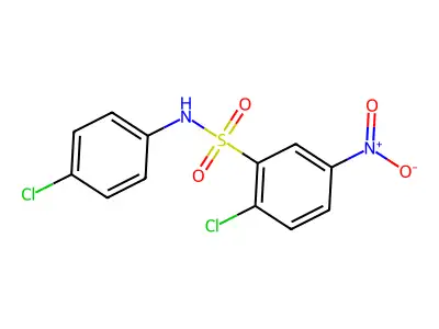 2-chloro-N-(4-chlorophenyl)-5-nitrobenzene-1-sulfonamide structure