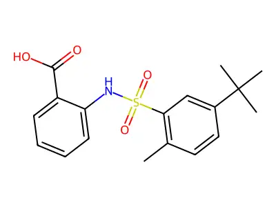2-(5-Tert-butyl-2-methylbenzenesulfonamido)benzoic acid structure