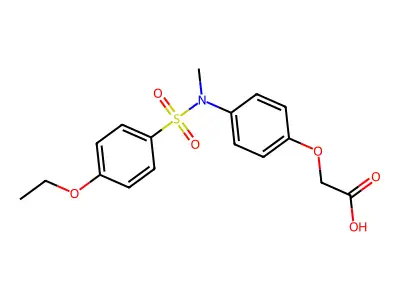 (4-[(4-Ethoxy-benzenesulfonyl)-methyl-amino]-phenoxy)-acetic acid structure