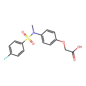 2-[4-[(4-Fluorophenyl)sulfonyl-methylamino]phenoxy]acetic acid structure