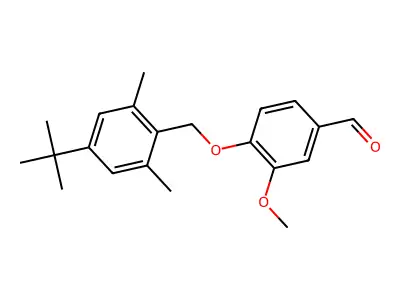 4-[(4-Tert-butyl-2,6-dimethylphenyl)methoxy]-3-methoxybenzaldehyde structure