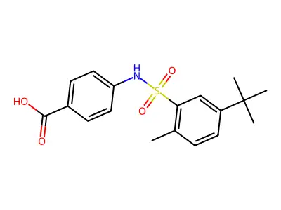 4-(5-Tert-butyl-2-methylbenzenesulfonamido)benzoic acid structure