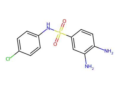 3,4-diamino-N-(4-chlorophenyl)benzene-1-sulfonamide structure