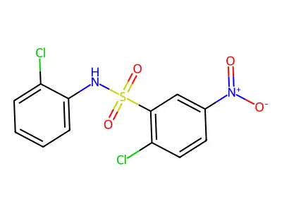 2-chloro-N-(2-chlorophenyl)-5-nitrobenzenesulfonamide structure