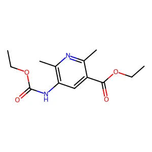 Ethyl 5-((ethoxycarbonyl)amino)-2,6-dimethylnicotinate structure