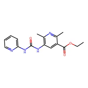 Ethyl 2,6-dimethyl-5-(pyridin-2-ylcarbamoylamino)pyridine-3-carboxylate structure