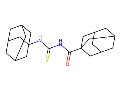N-(1-adamantyl)-N'-(1-adamantylcarbonyl)thiourea structure