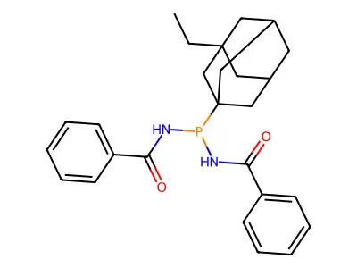 N,N'-[(3-Ethyladamantan-1-yl)phosphanediyl]dibenzamide structure
