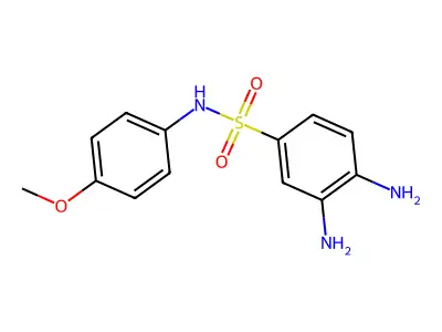 3,4-diamino-N-(4-methoxyphenyl)benzene-1-sulfonamide structure