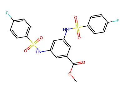 Methyl 3,5-bis(4-fluorobenzenesulfonamido)benzoate structure