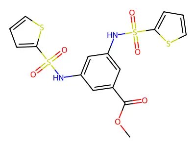 Methyl 3,5-bis(thiophene-2-sulfonamido)benzoate structure