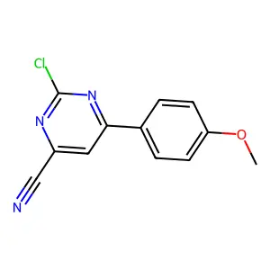 2-Chloro-6-(4-methoxyphenyl)pyrimidine-4-carbonitrile structure