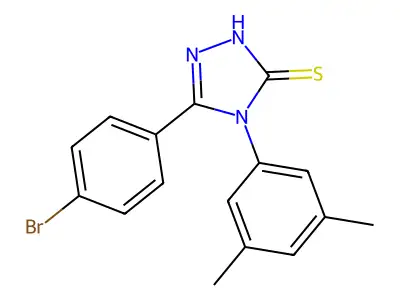 5-(4-bromophenyl)-4-(3,5-dimethylphenyl)-4H-1,2,4-triazole-3-thiol structure
