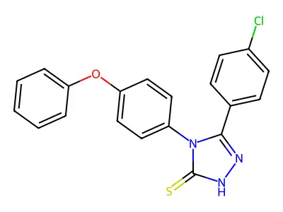 5-(4-chlorophenyl)-4-(4-phenoxyphenyl)-4H-1,2,4-triazole-3-thiol structure